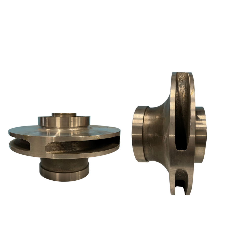 Stainless Steel Pump Impeller and Wear Rings — IndustrialPumpParts