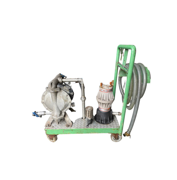 Aro Stainless Steel Diaphragm Pump With Shock Absorber on the Cart