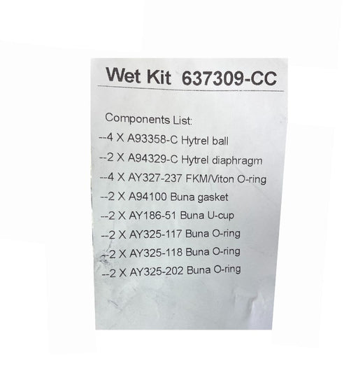 Metallic Diaphragm Pump Repair Wet Kit 637309-CC