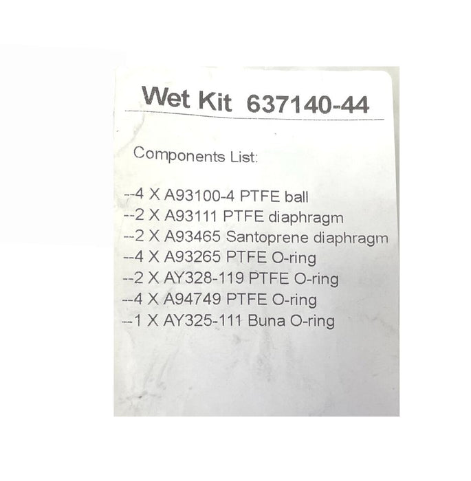 Plastic Diaphragm Pump Repair Wet Kit 637140-44